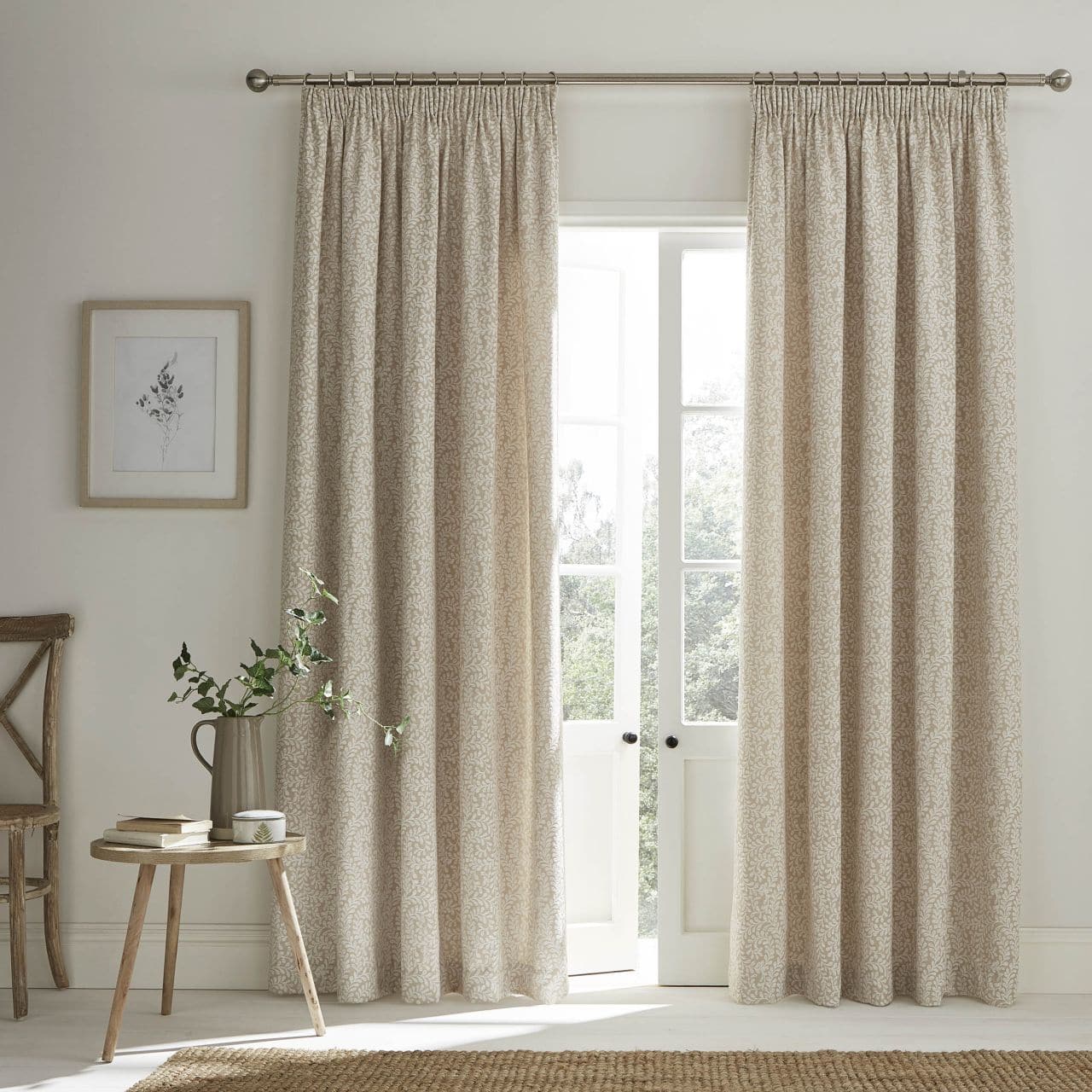 Buckland Lined Pleated Curtains - Allen Interiors
