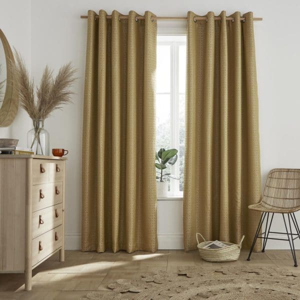Flynn Blackout Lined Eyelet Curtains